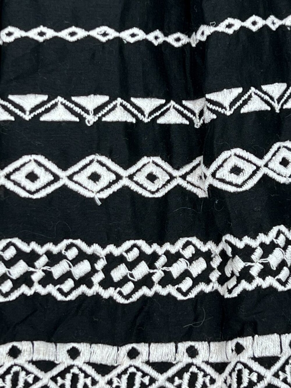 Vintage Italian Cotton Embroidered Southwestern Boho Cottagecore Skirt Sz 6 NWOT - Picture 3 of 11